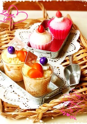 バレンタインniプチカップケーキご飯-レシピのメイン写真