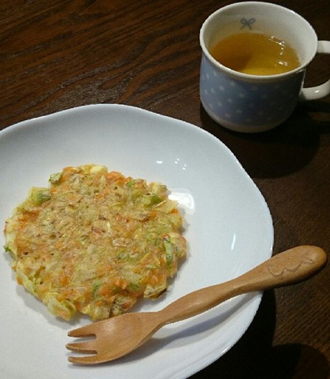 卵なし☆お好み焼き(離乳食 完了期)-レシピのメイン写真