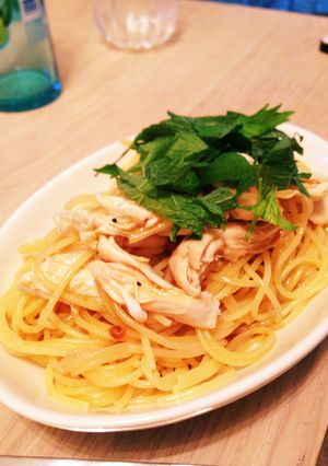 ささみと梅のパスタ-レシピのメイン写真