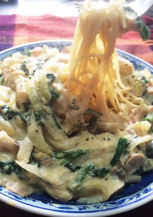生クリーム無しで濃厚☆クリームパスタ-レシピのメイン写真