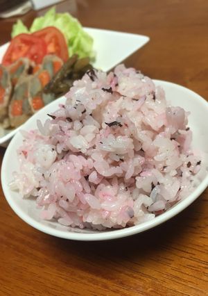 野菜の豚バラ巻きに合う☆梅ご飯-レシピのメイン写真