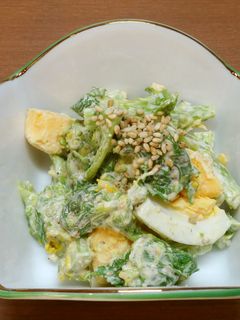菜の花と茹で卵❀マヨぽん胡麻和え-レシピのメイン写真