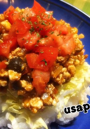 豆腐でヘルシー♡タコライス風ごはん-レシピのメイン写真