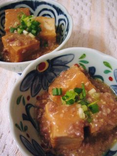 厚揚げとひき肉のあんかけ♪-レシピのメイン写真