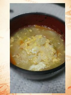 風邪も吹き飛ぶネギと玉子の雑炊♪-レシピのメイン写真