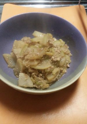 大根ひき肉炒め-レシピのメイン写真
