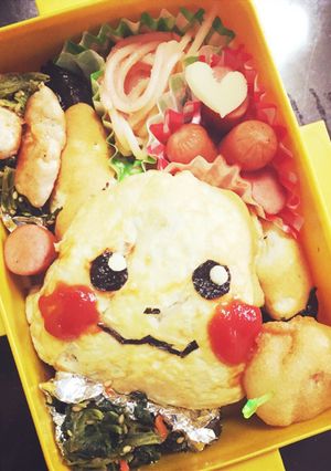 簡単キャラ弁！ピカチュウのオムライス弁当-レシピのメイン写真