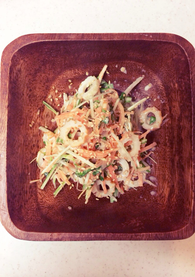 水菜とにんじんとのマヨぽんサラダ☆-レシピのメイン写真