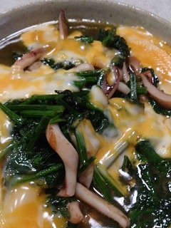 コストコ柔らか焼きいかと法蓮草チーズがけ-レシピのメイン写真