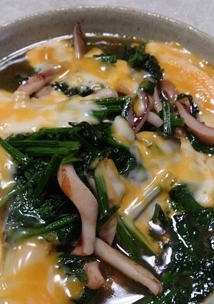 コストコ柔らか焼きいかと法蓮草チーズがけ-レシピのメイン写真