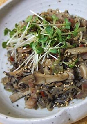 ダイエット★しらたきとキノコの炒め物-レシピのメイン写真