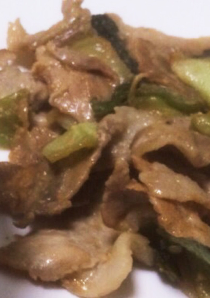 小松菜と豚肉の味噌炒め-レシピのメイン写真