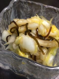 あっという間に!白菜と塩昆布の浅漬け-レシピのメイン写真