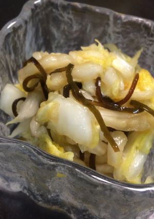 あっという間に！白菜と塩昆布の浅漬け-レシピのメイン写真