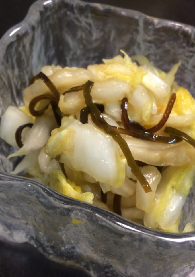 あっという間に！白菜と塩昆布の浅漬け-レシピのメイン写真