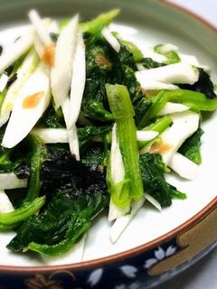 すっきりシャキッほうれん草と長芋の梅和え-レシピのメイン写真