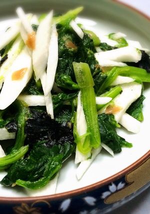 すっきりシャキッほうれん草と長芋の梅和え-レシピのメイン写真