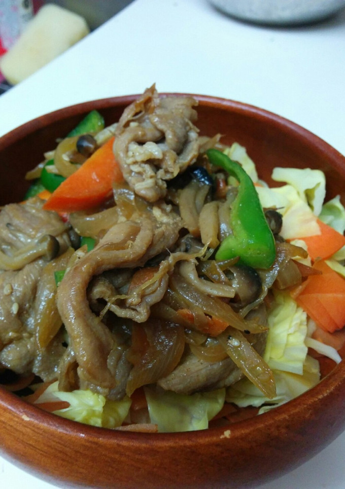 たっぷり蒸し野菜の焼肉乗せ-レシピのメイン写真