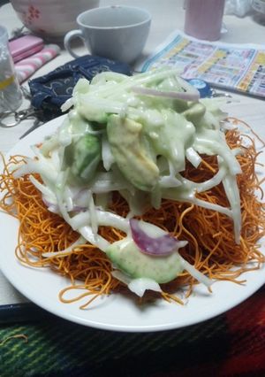 パリパリアボタマsalad-レシピのメイン写真