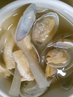 簡単! あさり 大根 油揚げの お吸い物-レシピのメイン写真