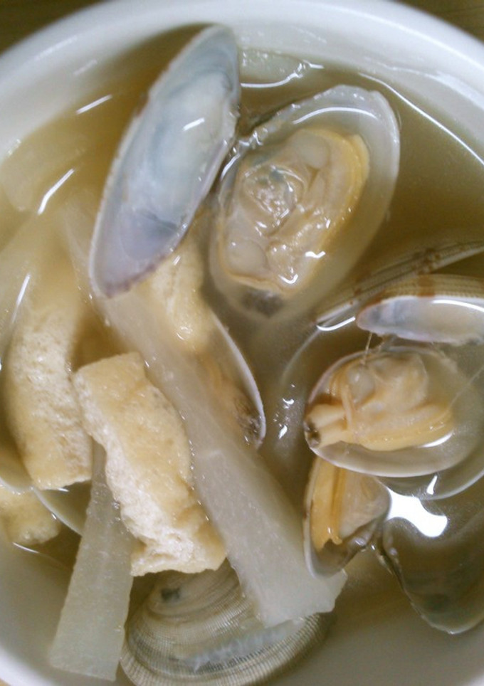 簡単！　あさり　大根　油揚げの　お吸い物-レシピのメイン写真