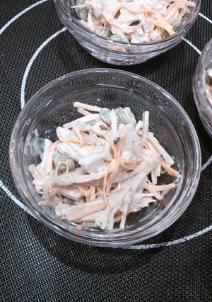 繊維たっぷりきのこと根菜のサラダ-レシピのメイン写真