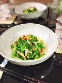 春よ〜恋♡菜の花と桜海老の煮浸し-レシピのメイン写真