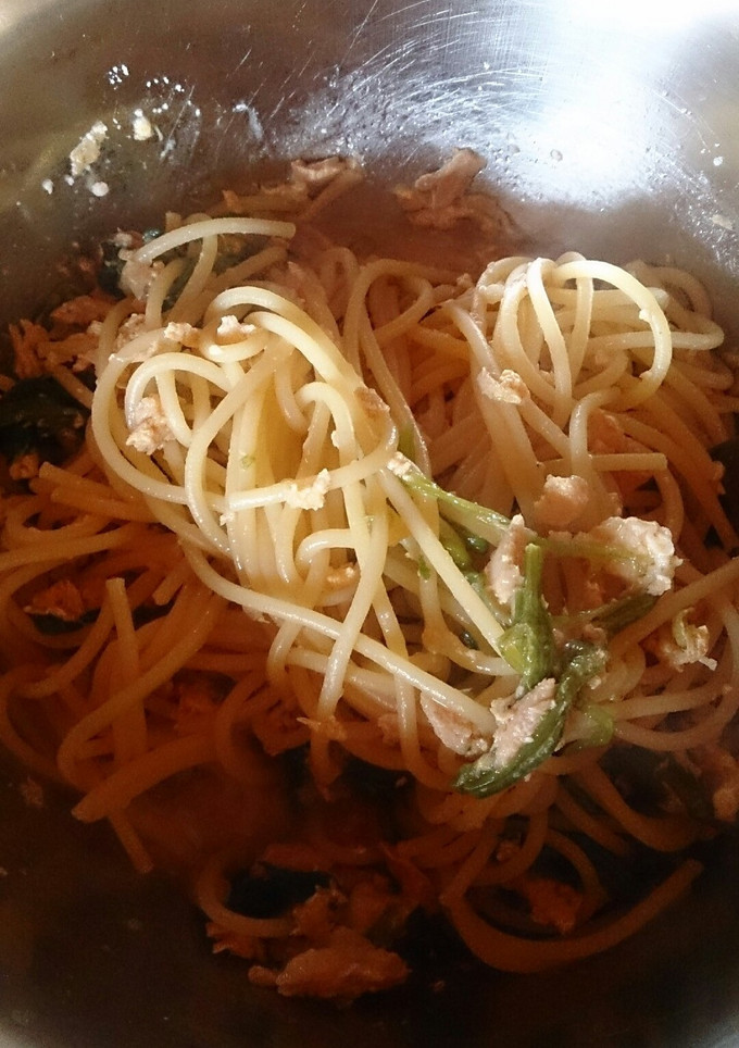 ほうれん草のごま和え活用パスタ-レシピのメイン写真