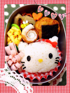 キャラ弁キティちゃん♡-レシピのメイン写真