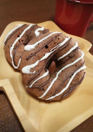 ワンボウルで作る焼きチョコドーナツ♡-レシピのメイン写真