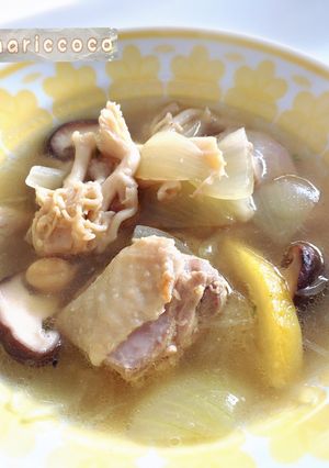 鳥もも肉の身体に優し塩レモンと塩麹スープ-レシピのメイン写真