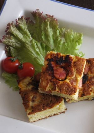 豆腐マヨで♪ウインナーとキャベツのケーキ-レシピのメイン写真