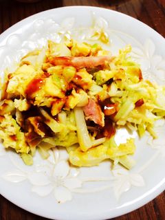 野菜炒め 簡単 キャベツ お好み焼き風-レシピのメイン写真