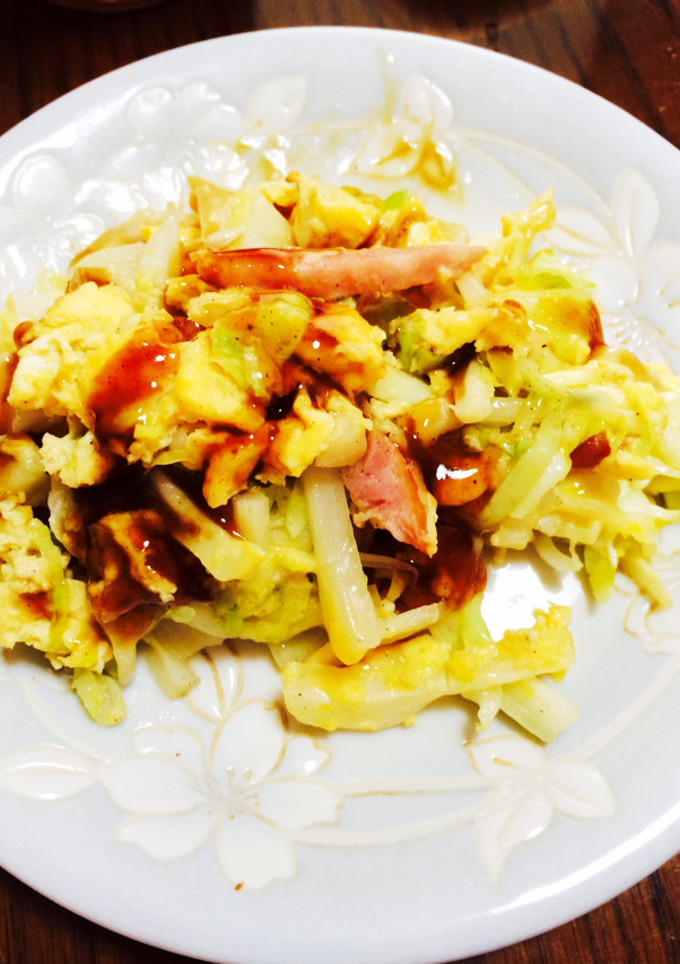野菜炒め 簡単 キャベツ お好み焼き風-レシピのメイン写真