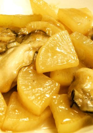 大根と牡蠣の炒めもの-レシピのメイン写真
