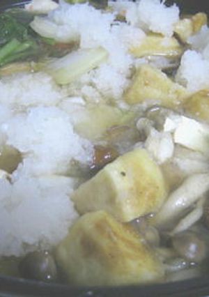 高野豆腐が主役のなめこおろし鍋-レシピのメイン写真