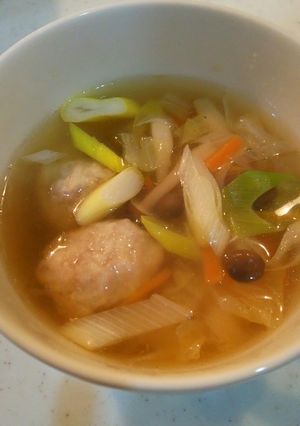 生姜のあったか肉団子入り和風スープ-レシピのメイン写真