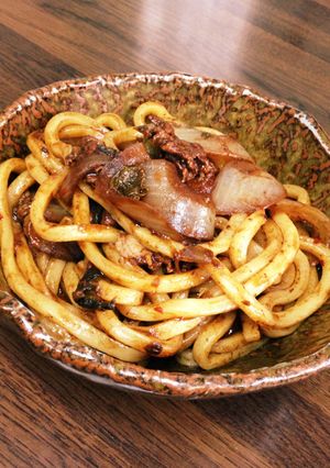 絶品！味噌と高菜でピリ辛焼うどん！-レシピのメイン写真