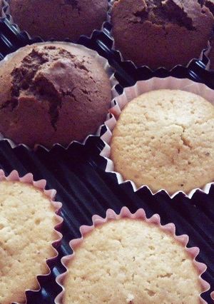 チョコとジャムのカップケーキ☆サラダ油で-レシピのメイン写真