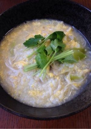 冷凍ご飯とお魚のあら出汁で雑炊-レシピのメイン写真