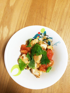鶏胸肉とトマトの塩麹炒め♪♪-レシピのメイン写真