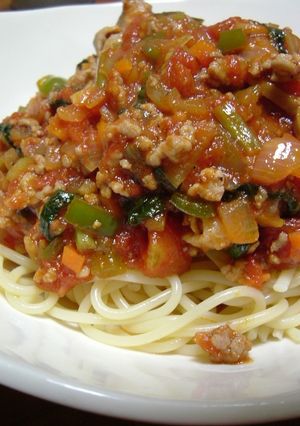 ベジベジッ！！ミートソーススパっ♪-レシピのメイン写真