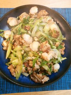 セロリとニンニクの塩炒め-レシピのメイン写真