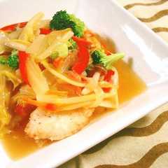 A picture of 鱈のやさしい味の野菜餡かけ中華風.