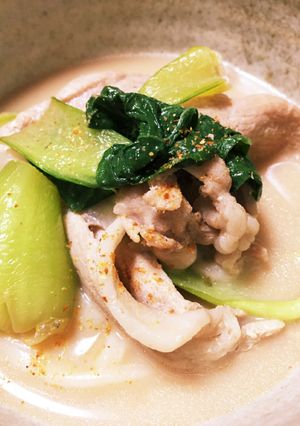 麺つゆで簡単！豆乳豚肉こく旨うどん-レシピのメイン写真