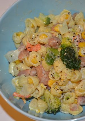 豆とマカロニのサラダ☆マヨカレー味-レシピのメイン写真
