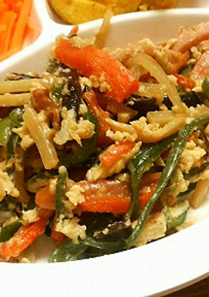 色々野菜の中華風卵とじ炒め-レシピのメイン写真