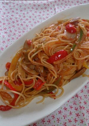 カットトマト缶でナポリタン-レシピのメイン写真