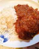 安価な牛肉で、レストランのカレー
