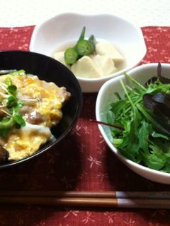 ぶた玉丼の献立2月10日-レシピのメイン写真